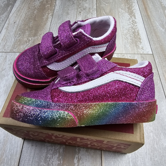 Vans Old Skool V Glitter Rainglow - Picture 2 of 8